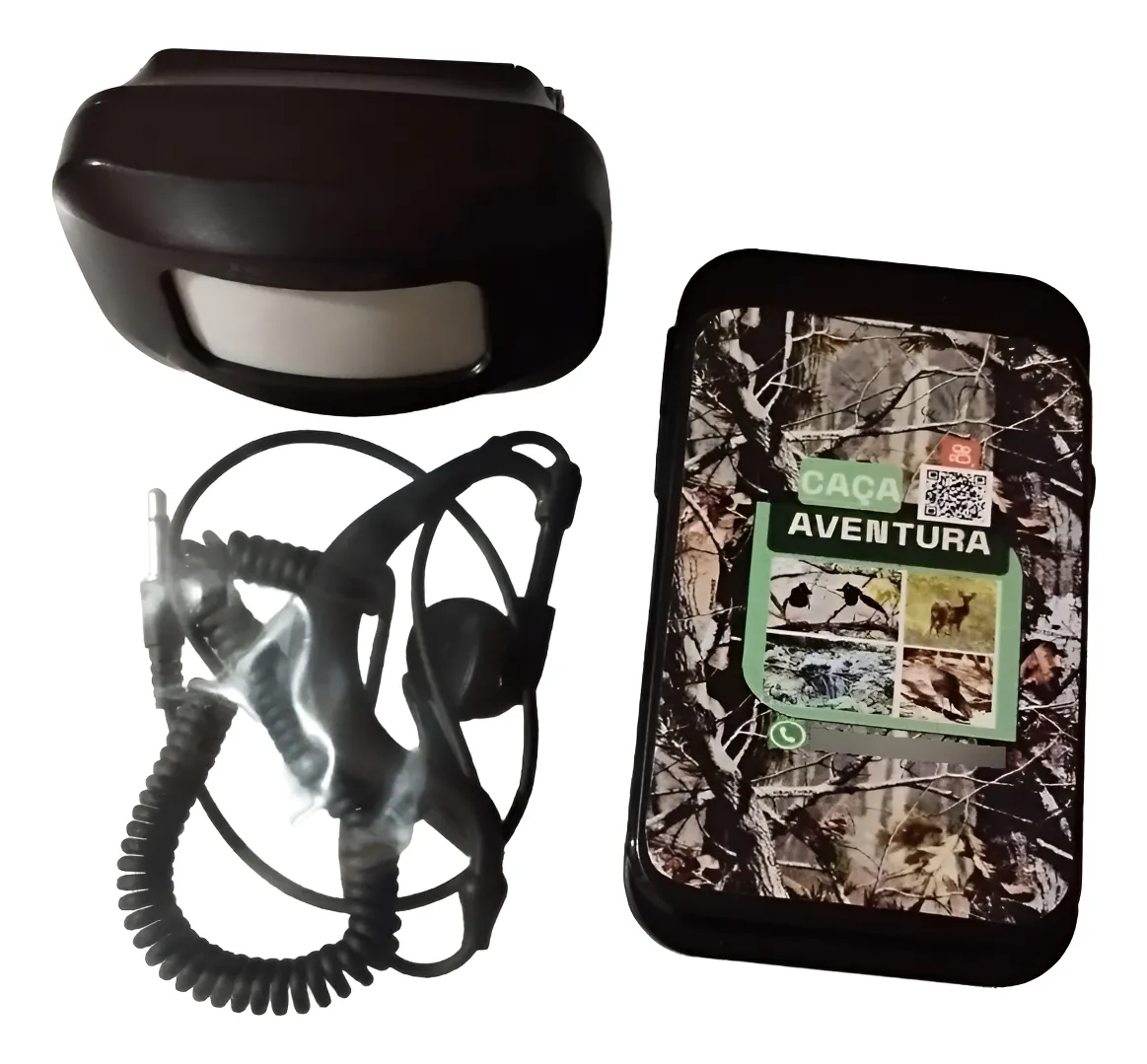 detector de animais com 1 sensor preto e camuflado